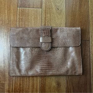 NWOT Vintage Bonwit Teller Alligator Skin Clutch